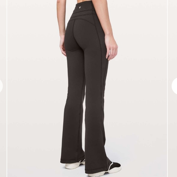 Lululemon Groove Pants Flare Leg Leggings Tights Sweats Size 10 Black - Picture 2 of 11